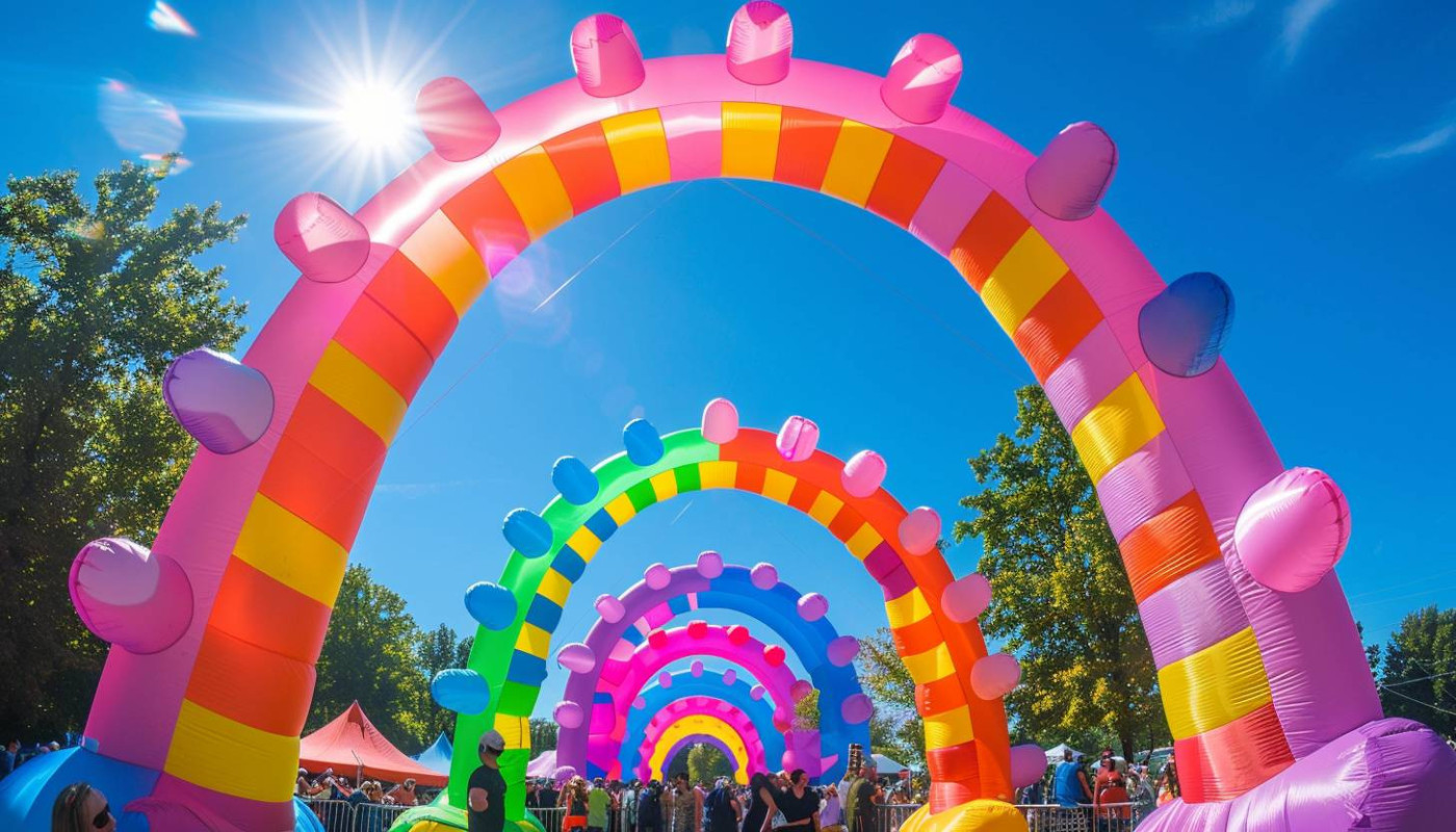 Maximiser la visibilité lors d'événements avec des arches gonflables personnalisées